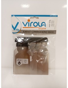 JUEGO ESPÁTULAS CARROCERO INOX VIROLA