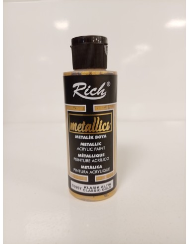 PINTURA ACRÍLICA METALLICS ORO CLASSIC 03957 120ml (Rich)