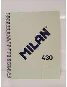 CUADERNO ESPIRAL A4 LISO 430 VERDE MENTA (Milán)