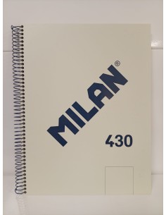 CUADERNO ESPIRAL A4 LISO 430 BEIGE (Milán)