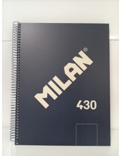 CUADERNO ESPIRAL A4 LISO 430 AZUL (Milán)