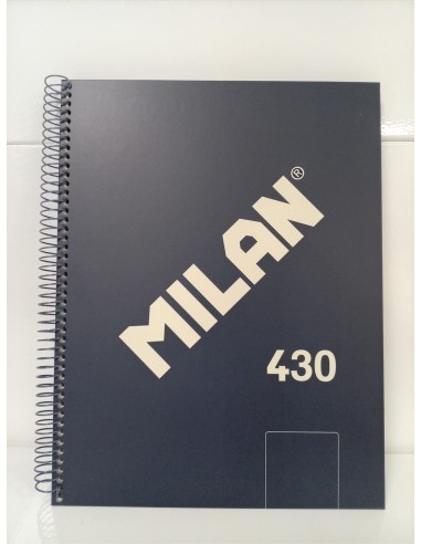CUADERNO ESPIRAL A4 LISO 430 AZUL (Milán)