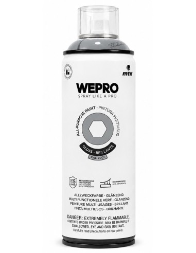 SPRAY WEPRO BASE DISOLVENTE RAL 7001 GRIS MÁNCHESTER  400ml