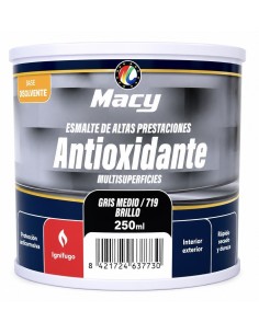 ESMALTE ANTIOXIDANTE BRILLO GRIS MEDIO 719   250ml ALTAS PRESTACIONES (Macy)