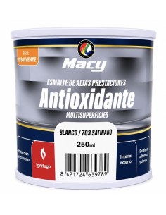 ESMALTE ANTIOXIDANTE SATINADO BLANCO 703   250ml ALTAS PRESTACIONES (Macy)