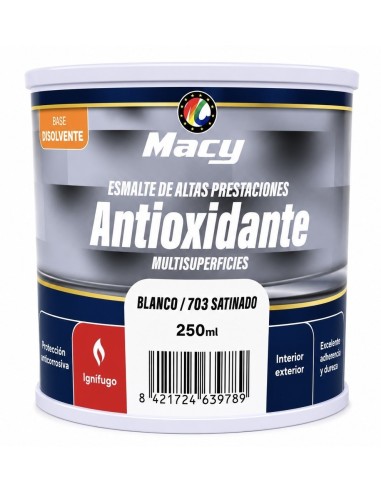 ESMALTE ANTIOXIDANTE SATINADO BLANCO 703   250ml ALTAS PRESTACIONES (Macy)
