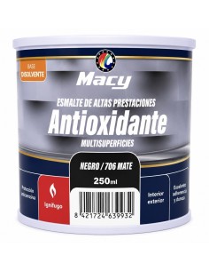 ESMALTE ANTIOXIDANTE MATE NEGRO 706   250ml ALTAS PRESTACIONES (Macy)