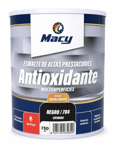 ESMALTE ANTIOXIDANTE SATINADO NEGRO 704   750ml ALTAS PRESTACIONES (Macy)
