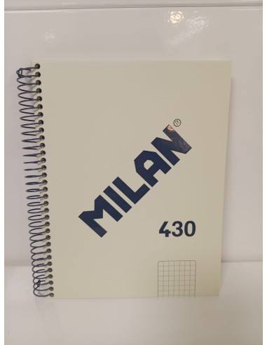 CUADERNO ESPIRAL A5 CUADRÍCULA 430 BEIGE (Milán)