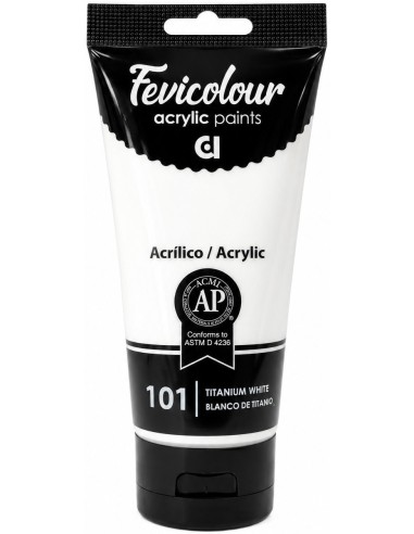 PINTURA ACRÍLICA FEVICOLOUR BLANCO DE TITANIO Nº101 200ml