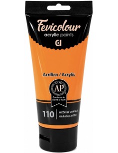 PINTURA ACRÍLICA FEVICOLOUR NARANJA MEDIO Nº110 200ml