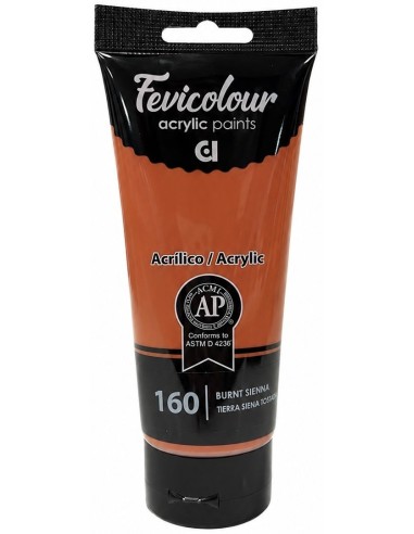 PINTURA ACRÍLICA FEVICOLOUR TIERRA SIENA TOSTADA Nº160 200ml