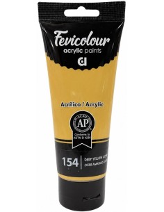 PINTURA ACRÍLICA FEVICOLOUR OCRE AMARILLO PROFUNDO Nº154 200ml