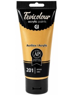 PINTURA ACRÍLICA FEVICOLOUR ORO Nº201 200ml