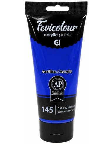 PINTURA ACRÍLICA FEVICOLOUR AZUL ULTRAMARINO OSCURO Nº145 200ml