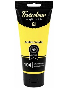 PINTURA ACRÍLICA FEVICOLOUR AMARILLO LIMÓN Nº104 200ml