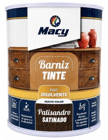 BARNIZ TINTE SATINADO PALISANDRO 375ml (Macy)