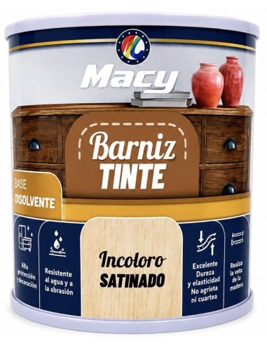 BARNIZ TINTE SATINADO INCOLORO 125ml (Macy)