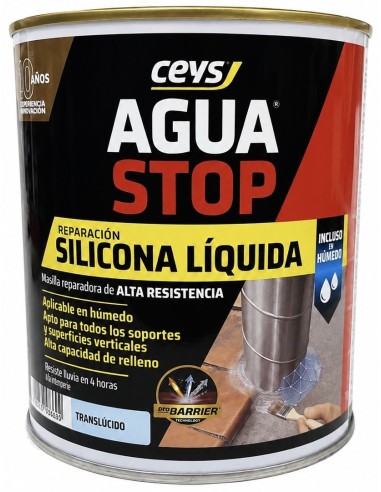 AGUASTOP SILICONA LÍQUIDA TRANSLÚCIDO 750gr
