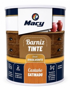 BARNIZ TINTE SATINADO CASTAÑO 750ml (Macy)