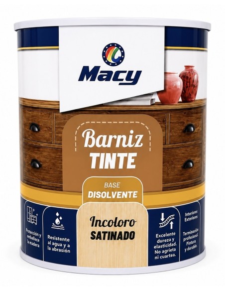 BARNIZ TINTE SATINADO INCOLORO 750ml (Macy)