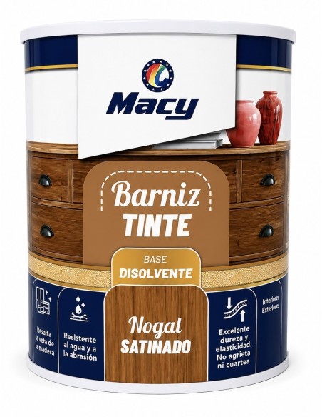 BARNIZ TINTE SATINADO NOGAL 750ml (Macy)
