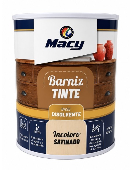 BARNIZ TINTE SATINADO INCOLORO 375ml (Macy)
