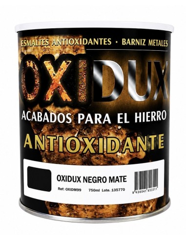 ESMALTE ANTIOXIDANTE OXIDUX MATE NEGRO 750ml (Nupinsur)