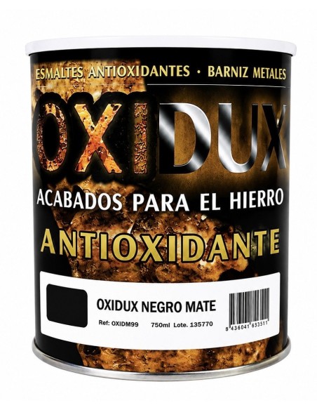ESMALTE ANTIOXIDANTE OXIDUX MATE NEGRO 750ml (Nupinsur)