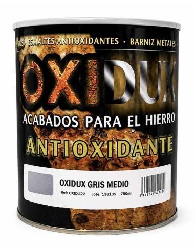 ESMALTE ANTIOXIDANTE OXIDUX BRILLO GRIS MEDIO 750ml (Nupinsur)