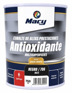 ESMALTE ANTIOXIDANTE MATE NEGRO 706   750ml ALTAS PRESTACIONES (Macy)