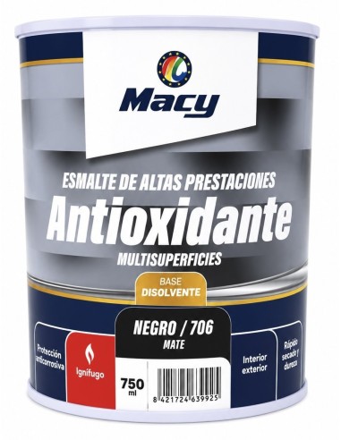 ESMALTE ANTIOXIDANTE MATE NEGRO 706   750ml ALTAS PRESTACIONES (Macy)