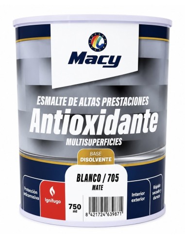 ESMALTE ANTIOXIDANTE MATE BLANCO 705   750ml ALTAS PRESTACIONES (Macy)