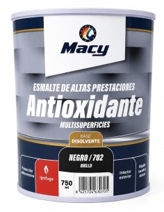 ESMALTE ANTIOXIDANTE BRILLO NEGRO 702   750ml ALTAS PRESTACIONES (Macy)