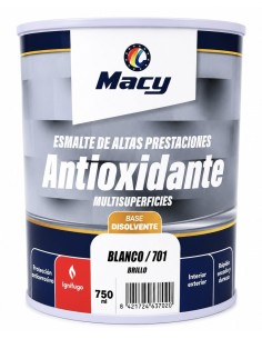 ESMALTE ANTIOXIDANTE BRILLO BLANCO 701   750ml ALTAS PRESTACIONES (Macy)