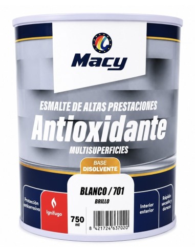 ESMALTE ANTIOXIDANTE BRILLO BLANCO 701   750ml ALTAS PRESTACIONES (Macy)