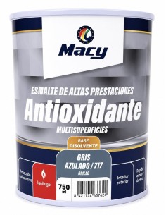 ESMALTE ANTIOXIDANTE BRILLO GRIS AZULADO 717   750ml ALTAS PRESTACIONES (Macy)