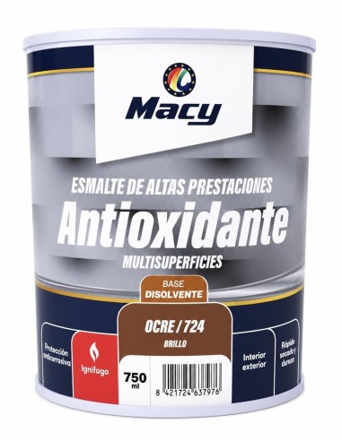 ESMALTE ANTIOXIDANTE BRILLO OCRE 724   750ml ALTAS PRESTACIONES (Macy)
