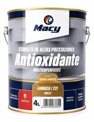 ESMALTE ANTIOXIDANTE BRILLO GAMUZA 721  4lt ALTAS PRESTACIONES (Macy)