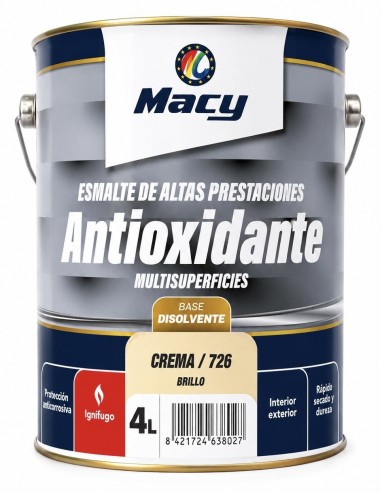 ESMALTE ANTIOXIDANTE BRILLO CREMA 726  4lt ALTAS PRESTACIONES (Macy)
