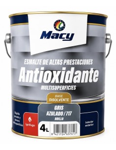 ESMALTE ANTIOXIDANTE BRILLO GRIS AZULADO 717  4lt ALTAS PRESTACIONES (Macy)