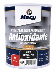 ESMALTE ANTIOXIDANTE BRILLO GRIS MEDIO 719   750ml ALTAS PRESTACIONES (Macy)
