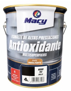 ESMALTE ANTIOXIDANTE BRILLO NEGRO 702  4lt ALTAS PRESTACIONES (Macy)