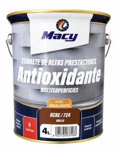 ESMALTE ANTIOXIDANTE BRILLO OCRE 724  4lt ALTAS PRESTACIONES (Macy)