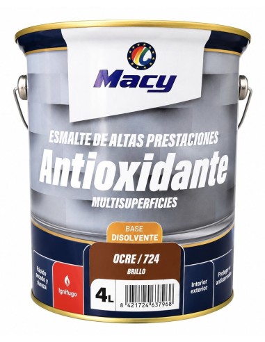 ESMALTE ANTIOXIDANTE BRILLO OCRE 724  4lt ALTAS PRESTACIONES (Macy)