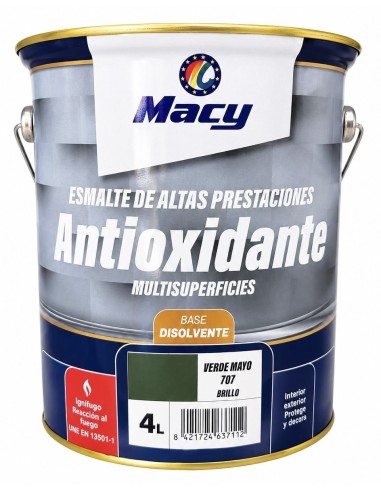 ESMALTE ANTIOXIDANTE BRILLO VERDE MAYO 707  4lt ALTAS PRESTACIONES (Macy)