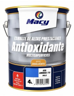 ESMALTE ANTIOXIDANTE BRILLO AZUL LUMINOSO 713  4lt ALTAS PRESTACIONES (Macy)