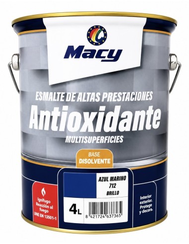 ESMALTE ANTIOXIDANTE BRILLO AZUL MARINO 712  4lt ALTAS PRESTACIONES (Macy)