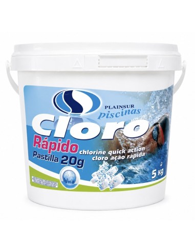 CLORO PASTILLAS ACCIÓN RÁPIDA 5kg PLAINSUR