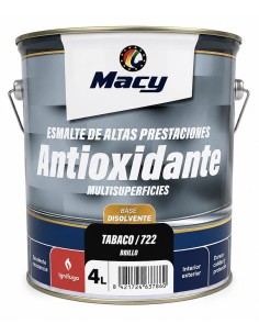 ESMALTE ANTIOXIDANTE BRILLO TABACO 722  4lt ALTAS PRESTACIONES (Macy)